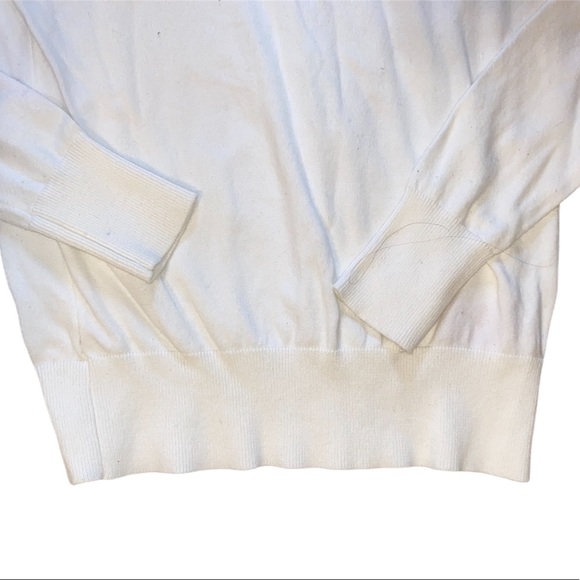 J Lo Beaded Caged White Knit Sweater Small Jennifer Lopez - Picture 4 of 11